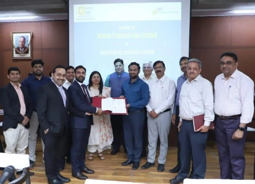 आरईसीपीडीसीएल ने महान ट्रांसमिशन लिमिटेड एसपीवी को अडानी एनर्जी सॉल्यूशंस लिमिटेड को सौंपा RECPDCL