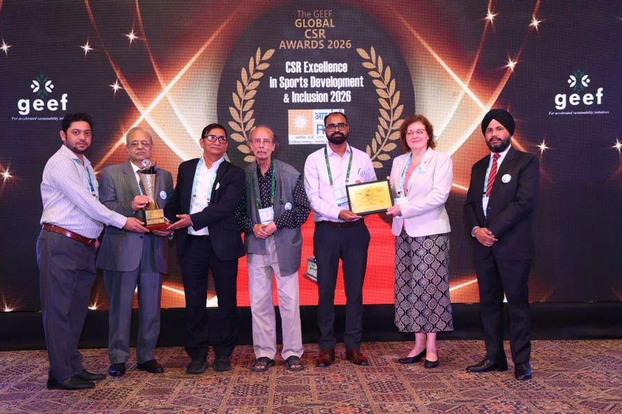 आरईसी को जीईईएफ ग्लोबल सीएसआर अवार्ड 2026 से किया गया सम्मानित REC-Limited-Honoured-with-GEEF-Global-CSR-Award-2026-for-Excellence-in-Sports-Development-&-Inclusion